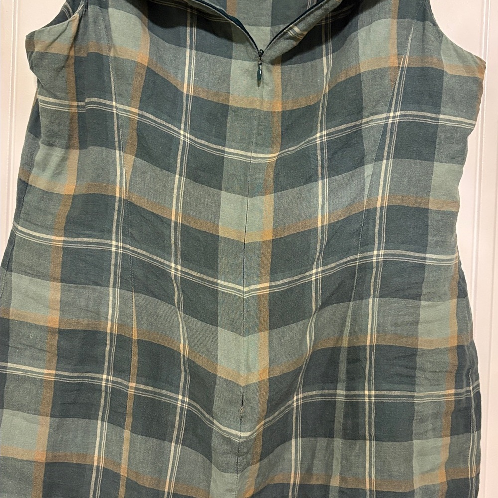 Ralph Lauren Plaid Linen Mini Dress - Picture 5 of 6